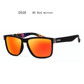 Fashion Square Vintage Polarized Sunglasses Men Women Retro Driving Fishing Luxury Brand Designer Sun Glasses UV400 Eyewear (Lenses Color: 05 Red mirror, Frame Color: Polarized Sunglasses)
