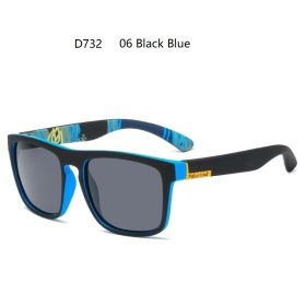 Fashion Square Vintage Polarized Sunglasses Men Women Retro Driving Fishing Luxury Brand Designer Sun Glasses UV400 Eyewear (Lenses Color: 06 Black Blue, Frame Color: Polarized Sunglasses)