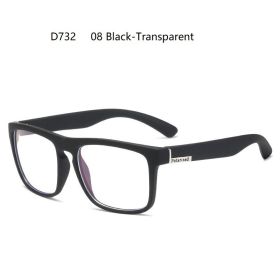 Fashion Square Vintage Polarized Sunglasses Men Women Retro Driving Fishing Luxury Brand Designer Sun Glasses UV400 Eyewear (Lenses Color: 08 Black-Transparent, Frame Color: Polarized Sunglasses)