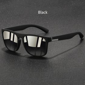 Fashion Vintage Square Sports Sunglasses Men Women Fishing Driving For Man Brand Designer Sun Glasses Anti-Glare UV400 Eyewear (Lenses Color: black)