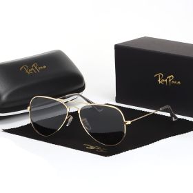 High Quality Women Men Polarized Sunglasses UV400 Aviation Brand Classic Mirror Male Oculos Vintage Banned Man Sun Glasses (Lenses Color: 2, Frame Color: Original)