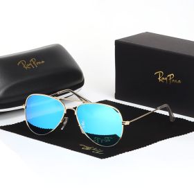 High Quality Women Men Polarized Sunglasses UV400 Aviation Brand Classic Mirror Male Oculos Vintage Banned Man Sun Glasses (Lenses Color: 5, Frame Color: Original)
