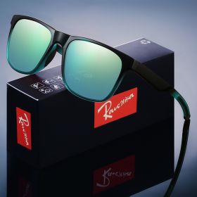 Fashion Square Polarized Sunglasses man Driving Fishing Luxury Brand Designer UV400 Eyewear (Lenses Color: Green, Frame Color: polarized)