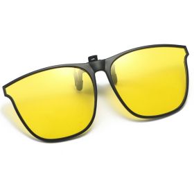 A Pair of New PC Clip Sunglasses for Outdoor Fishing and Driving. Clip Sunglasses for Day and Night Use. (Lenses Color: C4, Frame Color: polarized)