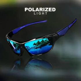 2025 High Definition Polarized Sunglasses for Men Women Outdoor Sport Fishing Sun Glasses UV400 Protection Driving Eyeglasses (Lenses Color: Blue Mirror)
