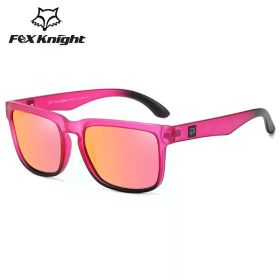New Fox Knight Brand Square Sunglasses Women Men High Quality Glasses Outdoor Riding Fishing Sun Glasses Retro Shades Uv400 (Lenses Color: TYJ51-9)