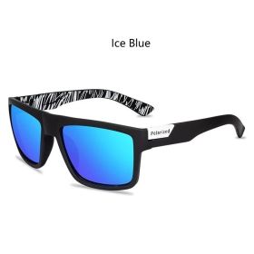 Fashion Vintage Square Polarized Sunglasses Men Women Driving Fishing Luxury Brand Designer Sun Glasses Driver's Eyewear UV400 (Lenses Color: 919(Ice Blue))