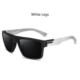 Fashion Vintage Square Polarized Sunglasses Men Women Driving Fishing Luxury Brand Designer Sun Glasses Driver's Eyewear UV400 (Lenses Color: 919(White Legs))