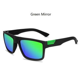 Fashion Vintage Square Polarized Sunglasses Men Women Driving Fishing Luxury Brand Designer Sun Glasses Driver's Eyewear UV400 (Lenses Color: 919(Green Mirror))