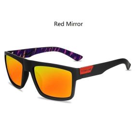 Fashion Vintage Square Polarized Sunglasses Men Women Driving Fishing Luxury Brand Designer Sun Glasses Driver's Eyewear UV400 (Lenses Color: 919(Red Mirror))
