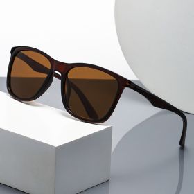 New Trend Men Polarization Sunglasses Fashion Women Uv Resistant Sun Glasses Fishing Camping Leisure Beach Party Eyewear Uv400 (Lenses Color: Brown)