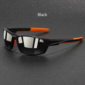 Fashion Vintage Polarized Sport Sunglasses Men Women Fishing Running Cycling Mountaineering Sports Man Sun Glasses UV400 Eyewear (Lenses Color: black)