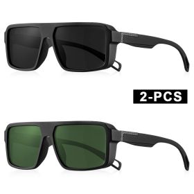 CRIXALIS Classic Square Polarized Sunglasses for Men Women Fashion Sports Sunglasses Male Vintage Outdoor Driving Fishing Shades (Lenses Color: C16, Frame Color: other)