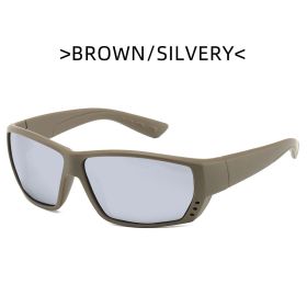 Sports Polarized Sunglasses For Men Cycling Driving Fishing 100% UV Protection (Lenses Color: C8)