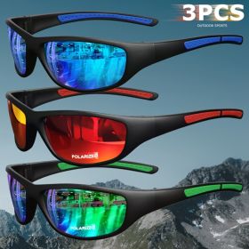 1/3PCS Polarized Sports Sunglasses Set High-Quality Photochromic Wraparound Lenses for Cycling Fishing Driving Night Vision, UV (Lenses Color: 3PCS-4)