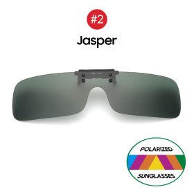 VIVIBEE Siamese Men Square Clip on Polarized Night Driving Glasses with Yellow 2023 Fishing Women Sunglasses Clips (Lenses Color: 2 Jasper, Frame Color: With Plastic Case)