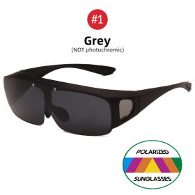 VIVIBEE Flip Up Polarized Fit Over Glasses Sunglasses Men Driving UV400 Photochromic Fishing Goggle Outdoor Women (Lenses Color: 1 Grey, Frame Color: As Picture)