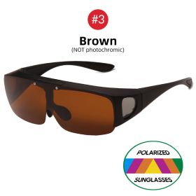 VIVIBEE Flip Up Polarized Fit Over Glasses Sunglasses Men Driving UV400 Photochromic Fishing Goggle Outdoor Women (Lenses Color: 3 Brown, Frame Color: As Picture)