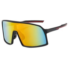 MTB Polarized Large Frame UV400 Polarized Sports Cycling Bike Glasses Men Women TR90 MTB Baseball Running Fishing Sunglasses (Lenses Color: C4)