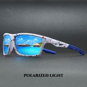 2025 New Sports Polarized Sunglasses Wraparound Design Multicolor Coated Lenses Unisex UV Protection for Driving Fishing Durable (Lenses Color: C9)