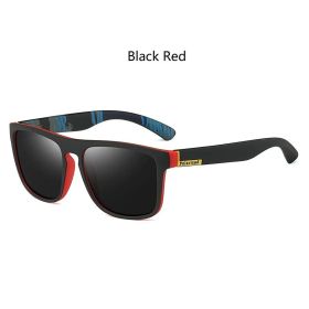 Classic Square Vintage Sport Polarized Sunglasses For Men Women Luxury Brand Designer Sun Glasses Driving Fishing UV400 Eyewear (Lenses Color: 733(Black Red))
