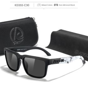 KDEAM Polarized Fishing Sunglasses For Men Outdoor Sports Standard Size with Zipper Case Safe Storage UV400 (Lenses Color: C30 black)