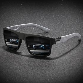Fashion Polarized Sunglasses For Men And Women Luxury Driving Fishing Trip Vintage Square Sunglasses For Men UV400 Glasses (Lenses Color: C2-White)