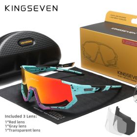 KINGSEVEN New Cycling Sunglasses Men Sports Women Mtb Bicycle Glasses UV400 Polarized Fishing Protection Eyewear Outdoor (Lenses Color: C01 Limited-Red, Frame Color: other)