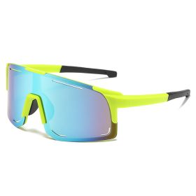 Sports Wrap Around Sunglasses For Women Men Large One Piece Sun Shades For Cycling Fishing Skiing Fashion Sun Glasses UV400 (Lenses Color: yellow black)