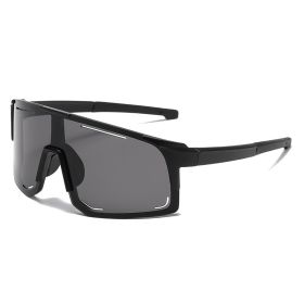 Sports Wrap Around Sunglasses For Women Men Large One Piece Sun Shades For Cycling Fishing Skiing Fashion Sun Glasses UV400 (Lenses Color: Black Black)