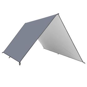 Waterproof Camping Tarp Kit Tent Canopy Rain Fly Awning Shelter for Outdoor Picnic Hammock Hiking Backpacking Travelling UV Protection 9.84*16.4ft (Color: Gray, size: 500 x 300 cm)