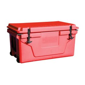 White outdoor Camping Picnic Fishing portable cooler 65QT Portable Insulated Cooler Box (Color: as Pic)