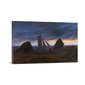 Fishing Boat by the Baltic Sea 1835 (Type: Standard Framed Canvas Print, size: 40" x 26" / 100cm x 65cm (approx))