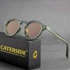 CATERSIDE Round Polarized Sunglasses Men Vintage TR90 Frame High-Quality Sun Glasses for Women Driving Fishing Eyewear UV400