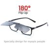 VIVIBEE Siamese Men Square Clip on Polarized Night Driving Glasses with Yellow 2023 Fishing Women Sunglasses Clips
