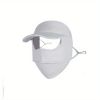 1 Sun Protection Fishing Hat Foldable Ponytail Hat Outdoor Ice Silk Breathable Sunscreen Full Face With Hood Camping