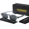 CATERSIDE Round Polarized Sunglasses Men Vintage TR90 Frame High-Quality Sun Glasses for Women Driving Fishing Eyewear UV400
