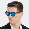2 Pieces Fashion Vintage oval Sunglasses Men Women Fishing Driving Man Luxury Brand Designer Sun Glasses Anti-Glare Retro Eyewea