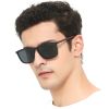 Fashion Colorful stripes Vintage Square Sunglasses For Men Women Driving Fishing Brand Designer Sun Glasses Man UV400 Eyewear