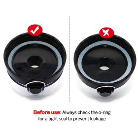 Fruit Infuser Water Bottle 32OZ Juice Shaker Sport w/ Flip Top Lid Anti-Slip Grips For Office Home Sport Running Walking Hiking (Option: Black)