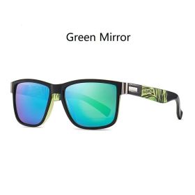 Fashionable Men Women Polarized Sunglasses Luxury Brand Designer Sun Glasses Vintage Square Driving Fishing UV400 Man Eyewear (Lenses Color: D520(Green Mirror))