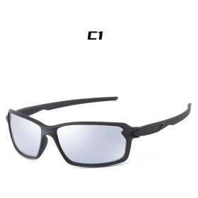 Men's Sports Cycling Polarized Sunglasses for Outdoor, Fishing, Traveling, Driving Square Frame Glasses (Lenses Color: C1)