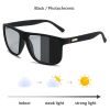 Fashion Photochromic Polarized Sunglasses Men Women Vintage Square Men's Sun Glasses Brand Designer Driving Fishing UV400 Shades