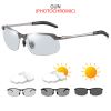 Fashion Half Frame Photochromic Sunglasses Men Women Classic Chamelon Polarized Sun Glasses Male Vintage Fishing Driving Shades