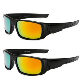 Square Vintage Sunglasses Men Women Retro Luxury Brand Designer Rectangle Sun Glasses For Driving Fishing UV400 Eyewear Shades (Lenses Color: 2C3)