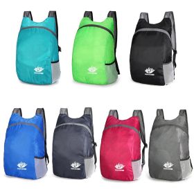 Lightweight Foldable Nylon Hiking Backpack For Camping Hiking Climbing Trekking (Color: Lake Blue*2+Black*2)