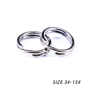 50pcs Fishing Split Rings Crank Hard Bait Snap Stainless Steel Double Loop Split Open Carp Fishing Connector Accessories Pesca (Color: 4)