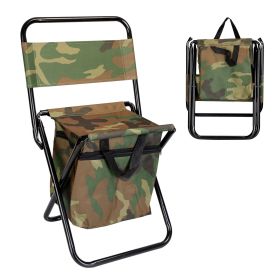 Foldable Fishing Chair With Backrest Built-In Cooler Bag Portable Handle Outdoor Lightweight Fishing Stool For Camping Hiking Hunting (Type: Fish Chair)