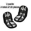 two set of 10 portable stainless steel tableware, suitable for hotels/restaurants/gatherings, hiking, and camping adventures. There are plates, forks