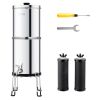 VEVOR 2.25G Gravity-fed Water Filter Countertop System Stainless Steel 2 Filters